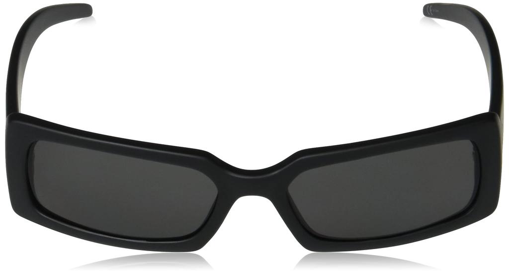 Unisex Sonnenbrille Stilvolle Brille Matt EA [Volcom] (Quadratischer Typ/Normales Objektiv) [VE00300101 / Magna] Schwarz/Grau
