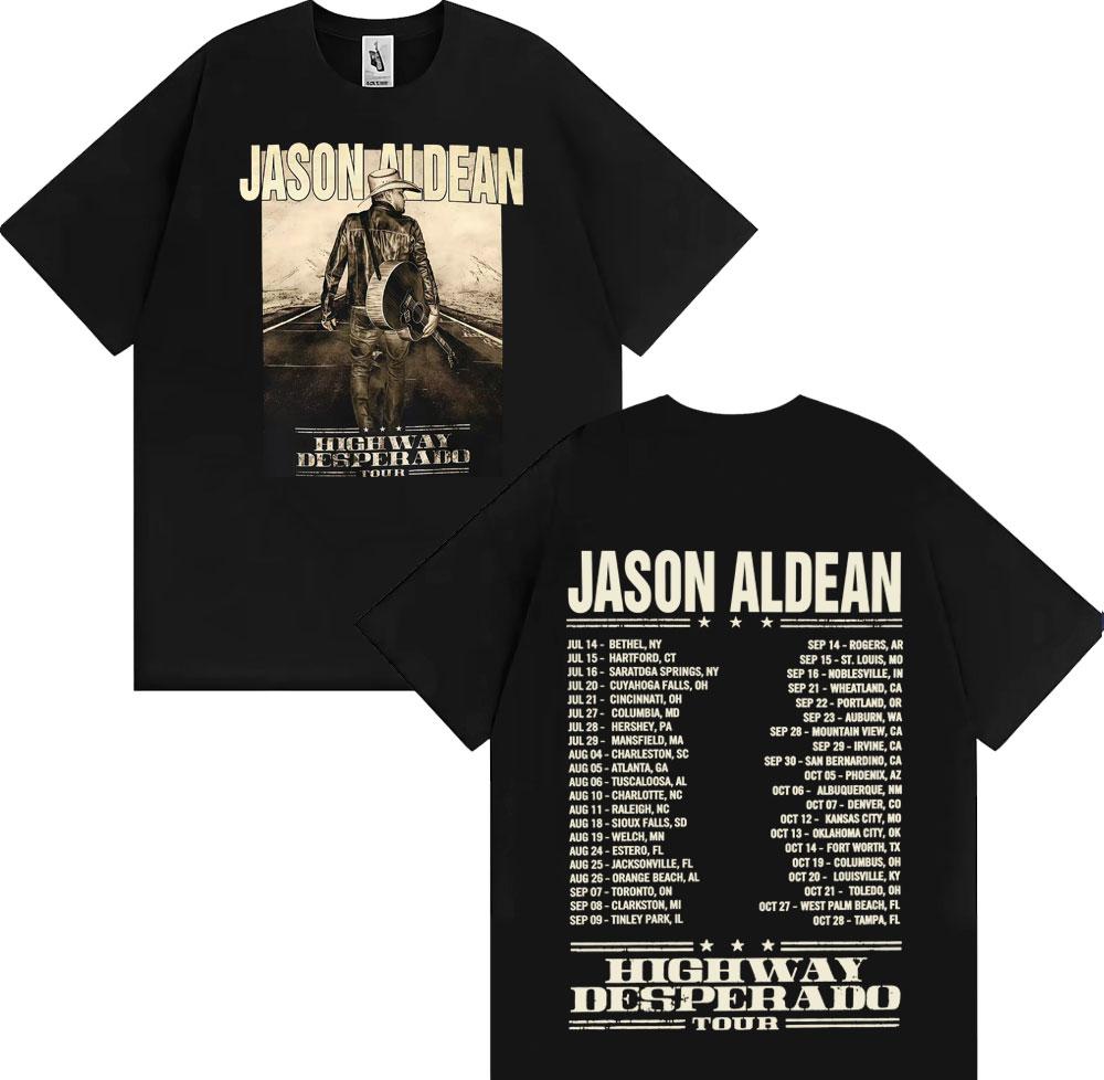 90s Vintage Try That in A Small Town T Shirt Jason Aldean Country Music T-shirt Men's Harajuku Hip Hop Punk 100% Cotton T-shirts