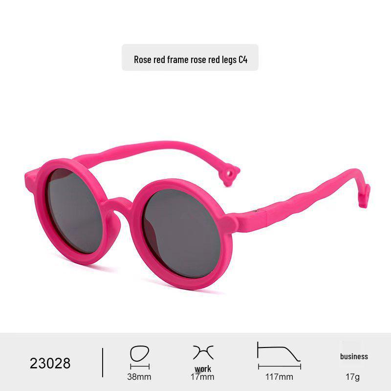 Round Polarized Kids  UV Protection Sunglasses - Silicone Frame for Boys & Girls