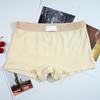 Women Underpants Slim Fit Solid Color Elastic Waistband Cotton Crotch Mid Waist Good Breathability Lady Boxers Female Daily Underwear