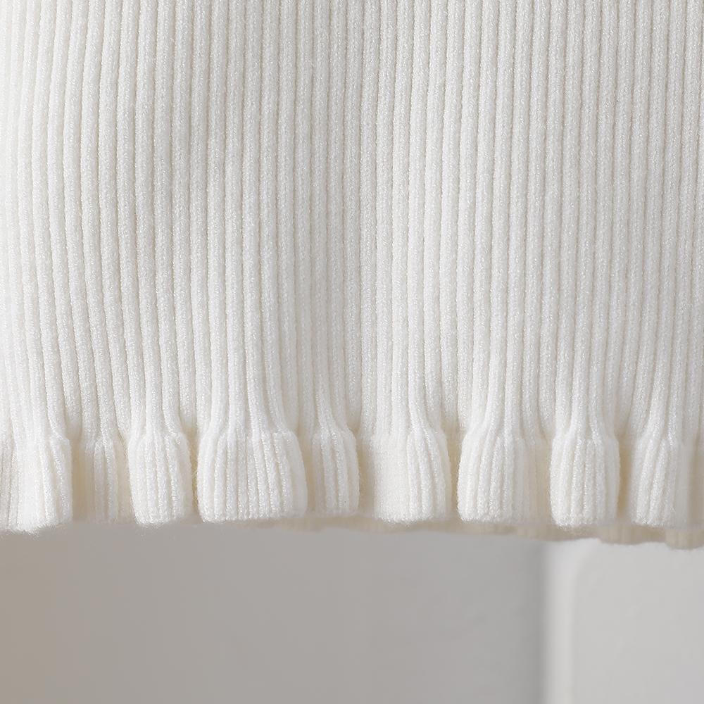 Toddler Girl Knit Sweater Ruffled Turtleneck Long Sleeve Soft Comfortable Knitwear for Little Princesses 2-6 Years