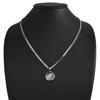 Pt999 Pure Platinum Coin Pendant Tuvalu Horse Pt900 Frame Cut Glass Blue Engraved [SPERANZA] 1/25oz