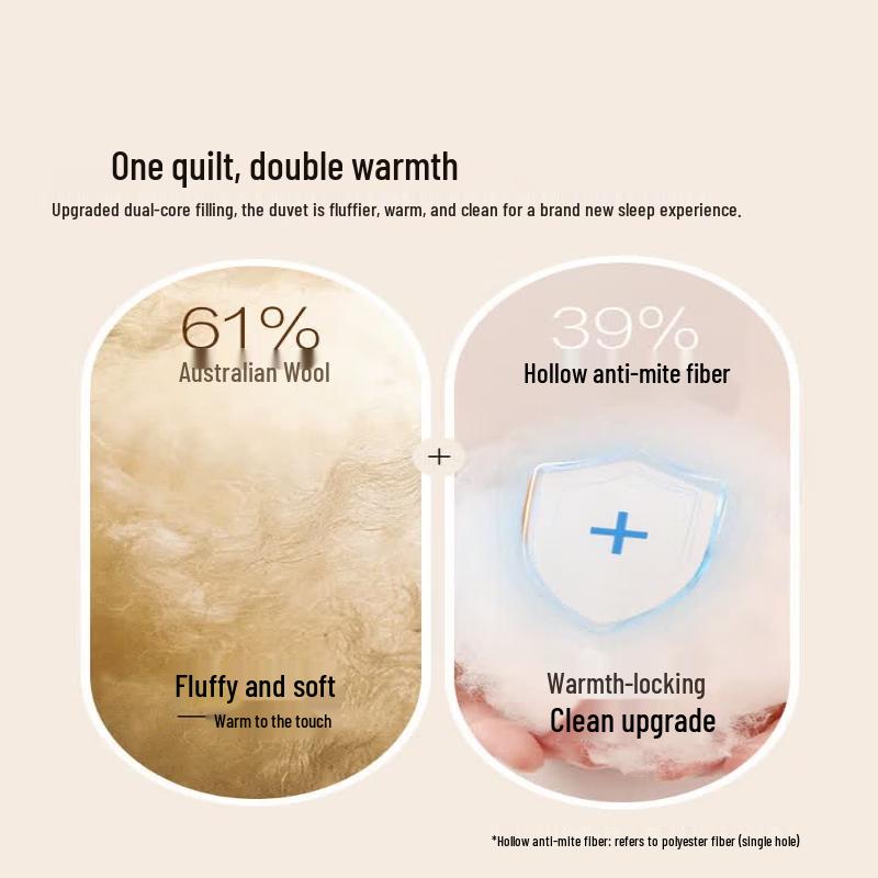 Mercury Home Textiles Australian Wool Thickened Anti-Mite Winter Duvet