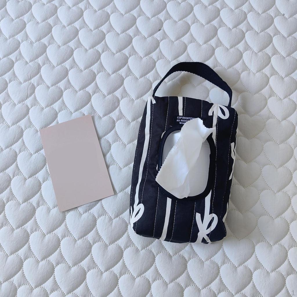 Bow Baby Wipes Dispenser Flip Cover Portable Home Paper Organizer Wet Wipe Pouch Tissue Storage Bag