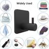 1-10pcs Self Adhesive Hook Heavy Duty Stainless Steel Wall Hooks Towel Clothes Rack Hangers Bathroom Kitchen Storage Holders