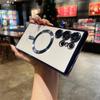 Suitable for Samsung S25 Electroplated Magnetic S24ultra Mobile Phone Case A54 Silicone Soft S23u Transparent Full Package