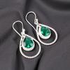 Chrome Diopside Gemstone 925 Sterling Silver Jewelry Handcrafted Earrings 1.70" EE-96-7