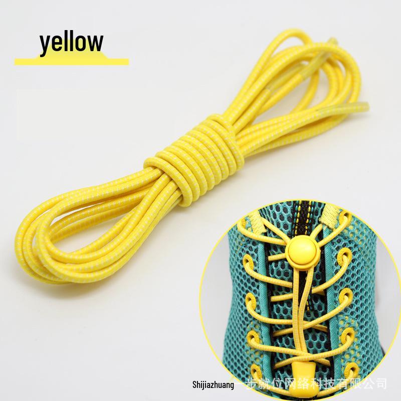 No-Tie Elastic Shoelaces with Buckle for Adults & Kids - Black, White & Color Options