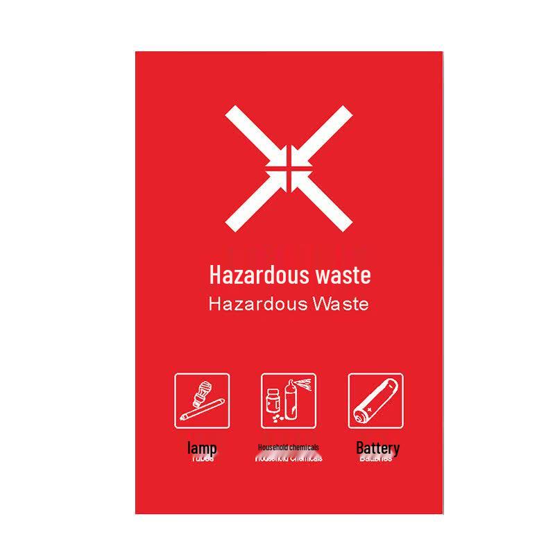 Guanfeng Hazardous Waste Bin Classification Sticker One Size