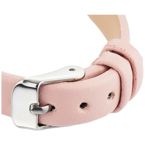 Fieldwork Lovely Analog Watch with Silver Leather Strap, GY044-2, Women's, Pink