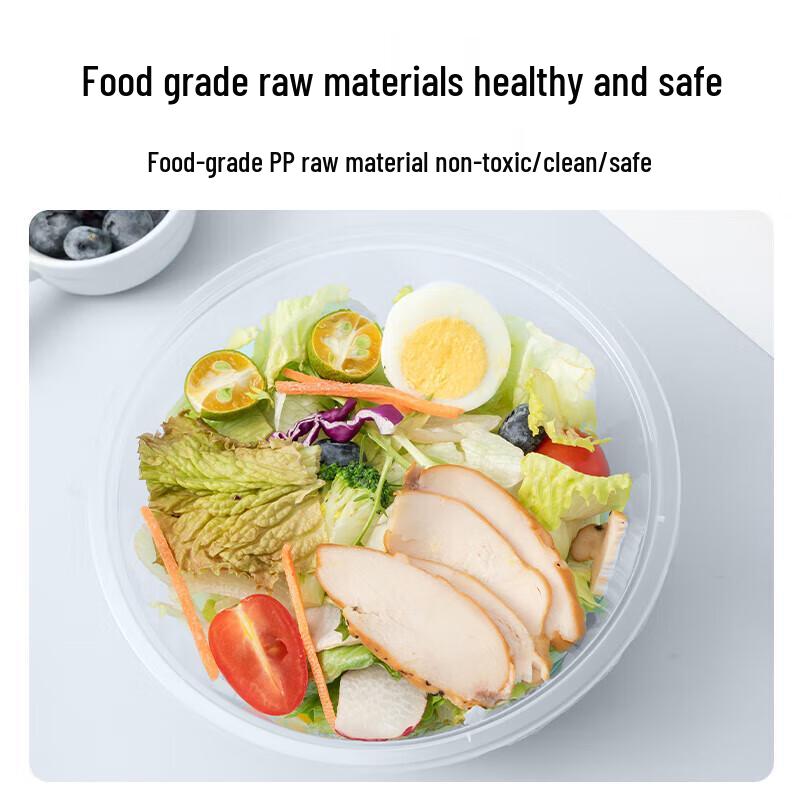 Zengyuanjia Disposable Round Meal Box with Lid