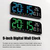 9 Inch Large Digital Wall Clock Temperature and Date Week Display Night Mode 12/24H Table Alarm Clock Electronic LED Clock