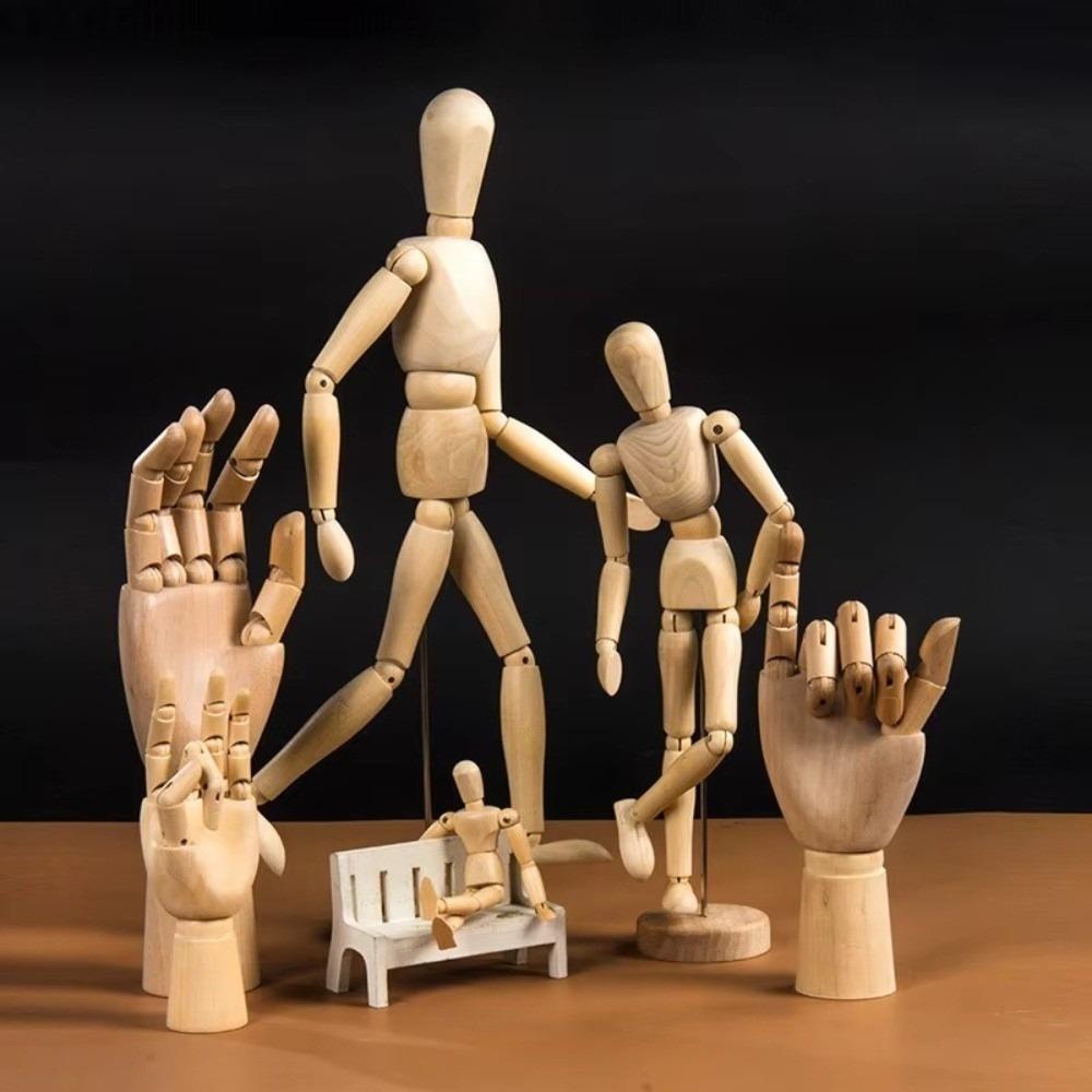 Joint Movable Sketch Mannequin Wooden Jointed Mannequin Home Decoration Drawing Practice Tool