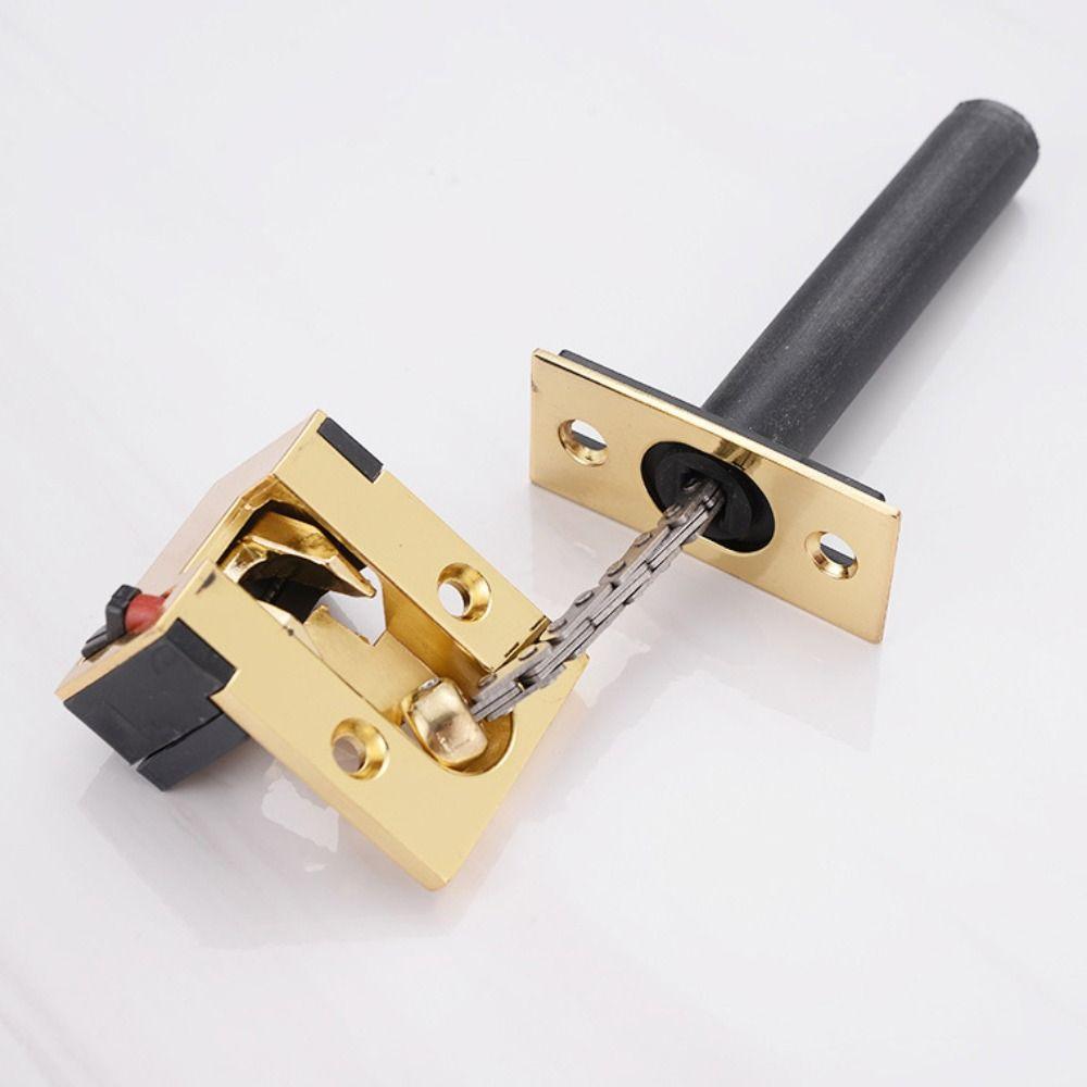 Anti-theft Door Chain Lock Heavy Duty Aluminum Alloy Security Door Lock with Screws Quiet Use Concealed Door Bolt Travel