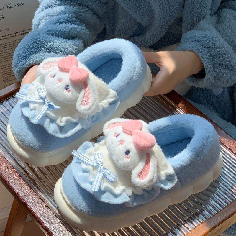 

2024 Женские плюшевые нескользящие зимние тапочки на толстой подошве: Уютно и тепло для дома 38-39 suitable for size 37-38