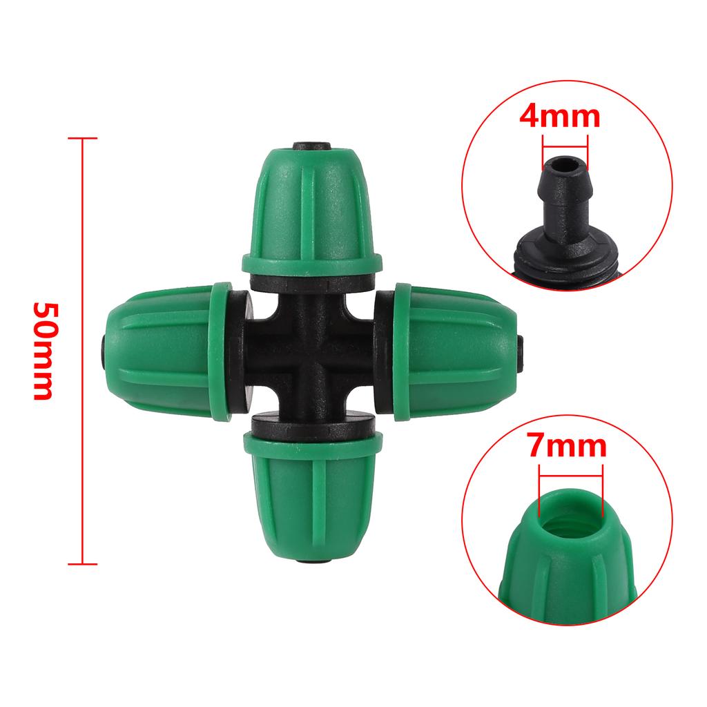 1/4" Pipe Plastic Locking Connector Barb Coupling Irrigation Connector Garden Watering Irrigation Diverter Pipe Fittings