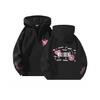 2026 Nouveau Sweat à Capuche Stray Kids Imprimé Lettre X Sweat en Polaire à Fermeture Éclair Quart