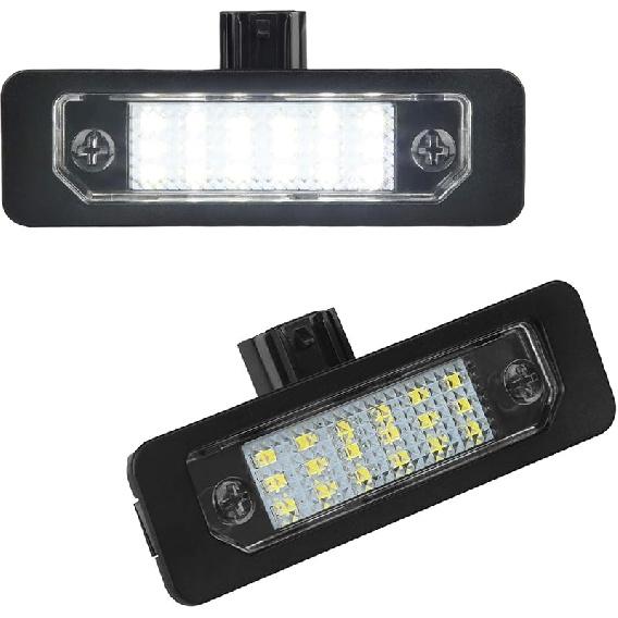LED License Plate Light Lamp Assembly Compatible with Mustang Fusion Taurus Flex Focus Lincoln MKS MKT MKX MKZ Mercury Sable Milan 6000K White, Pack