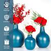 Metal Flower Vase For Home Dcor Living Room Office| Table Decorative Festivals Birthday Opal Blue