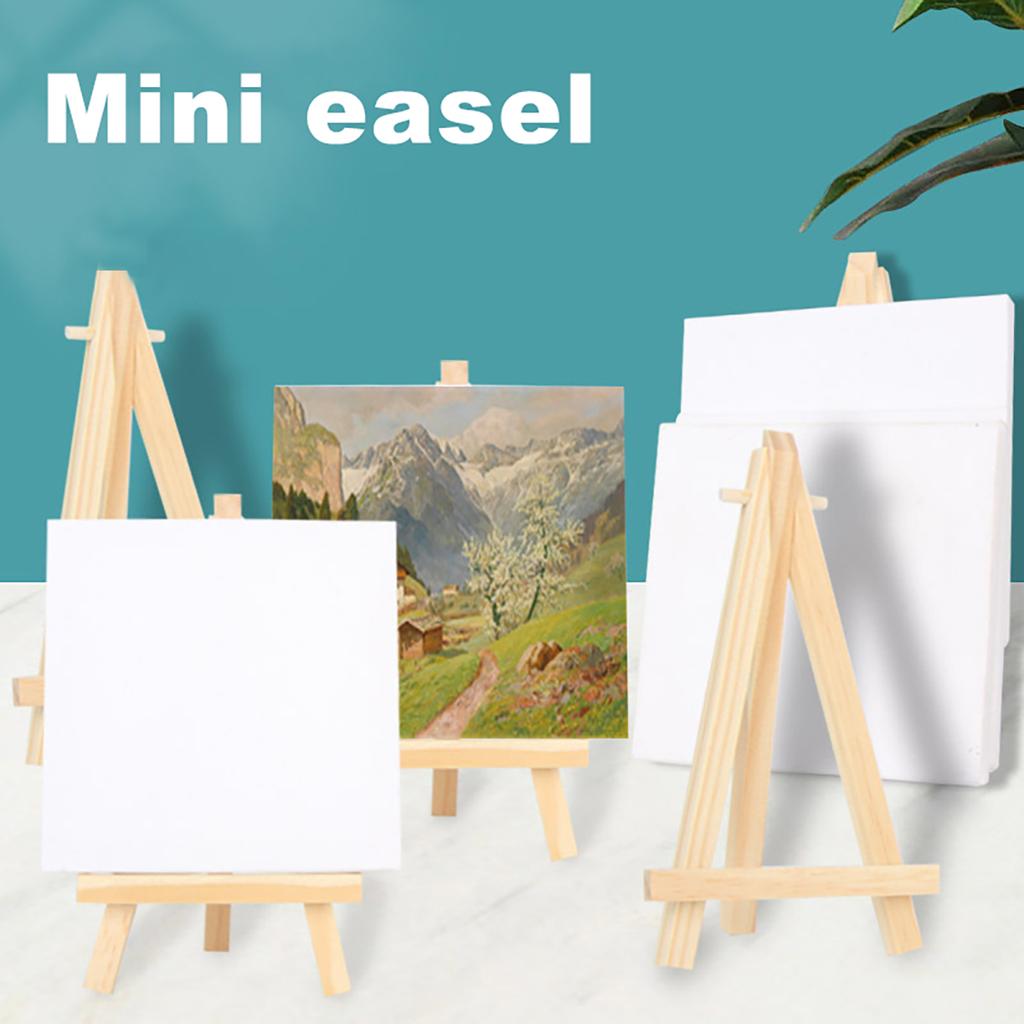 10 Pcs Oil Painting Board No Oil Leakage Triple Primed Wooden Mini Primer Stretch Canvas for Oil Watercolor Acrylic Art Supplies Art Primed Canvas