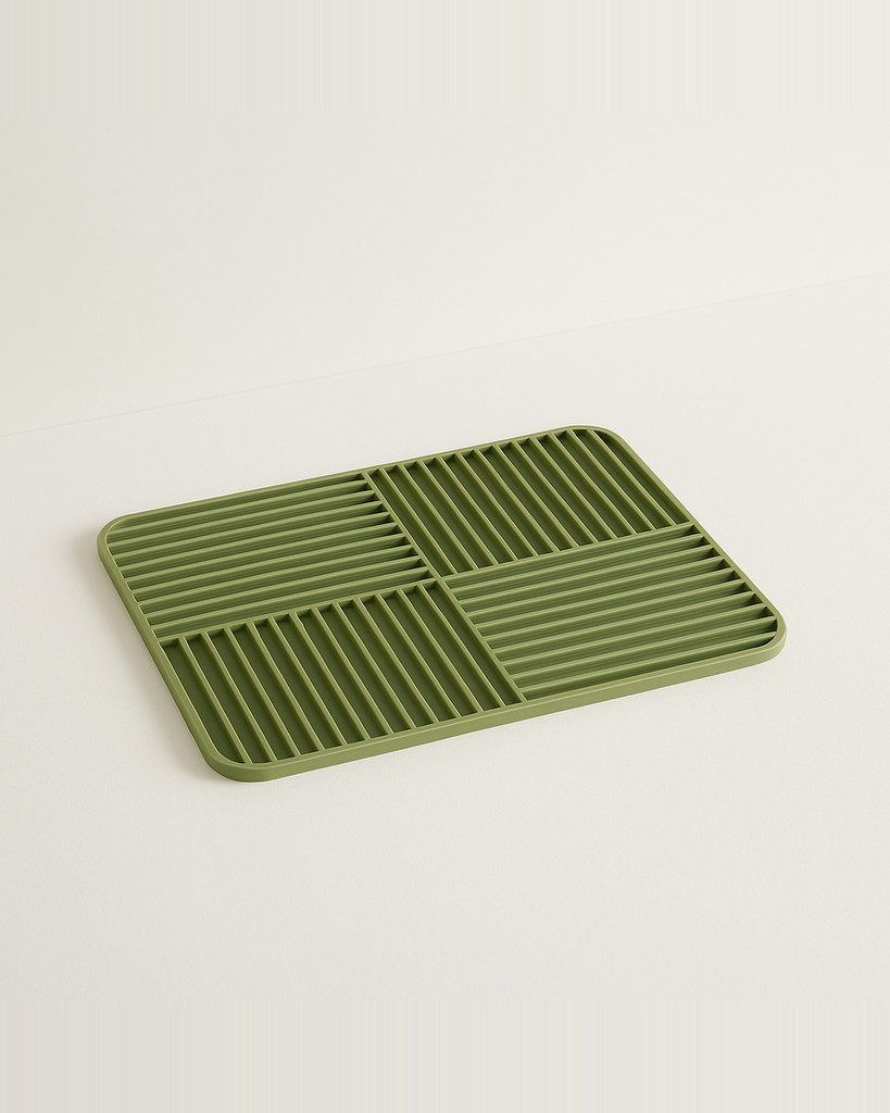 Silicone Drain Mat Multifunctional Non-slip Drying Pad for Kitchen Tableware Anti-scald Coaster Quick Draining Mats for Home Bar Restaurant