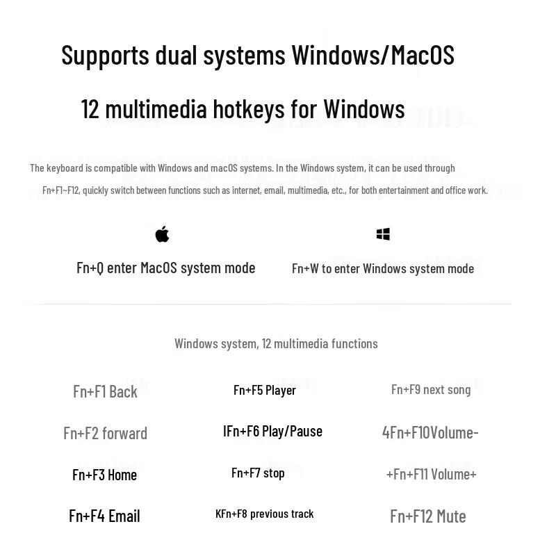 Rapoo E9050L Ultra-Thin 78-Key Multi-Mode Wireless Keyboard
