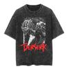 Cartoon Spell Battle Oversized Retro 3D Printed Loose Large Round Neck Cotton Short Sleeve T-Shirts Men’s