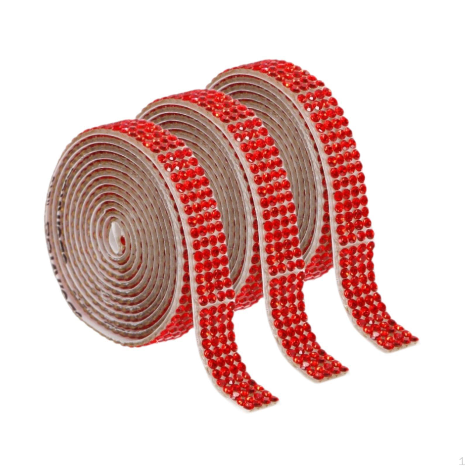 

3 Pack of Rhinestone Ribbons for Gift Wrapping And Event Use
