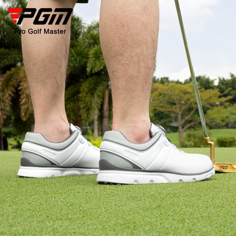 PGM Men's Breathable Non-Slip Golf Sneakers with Knob Laces for Autumn