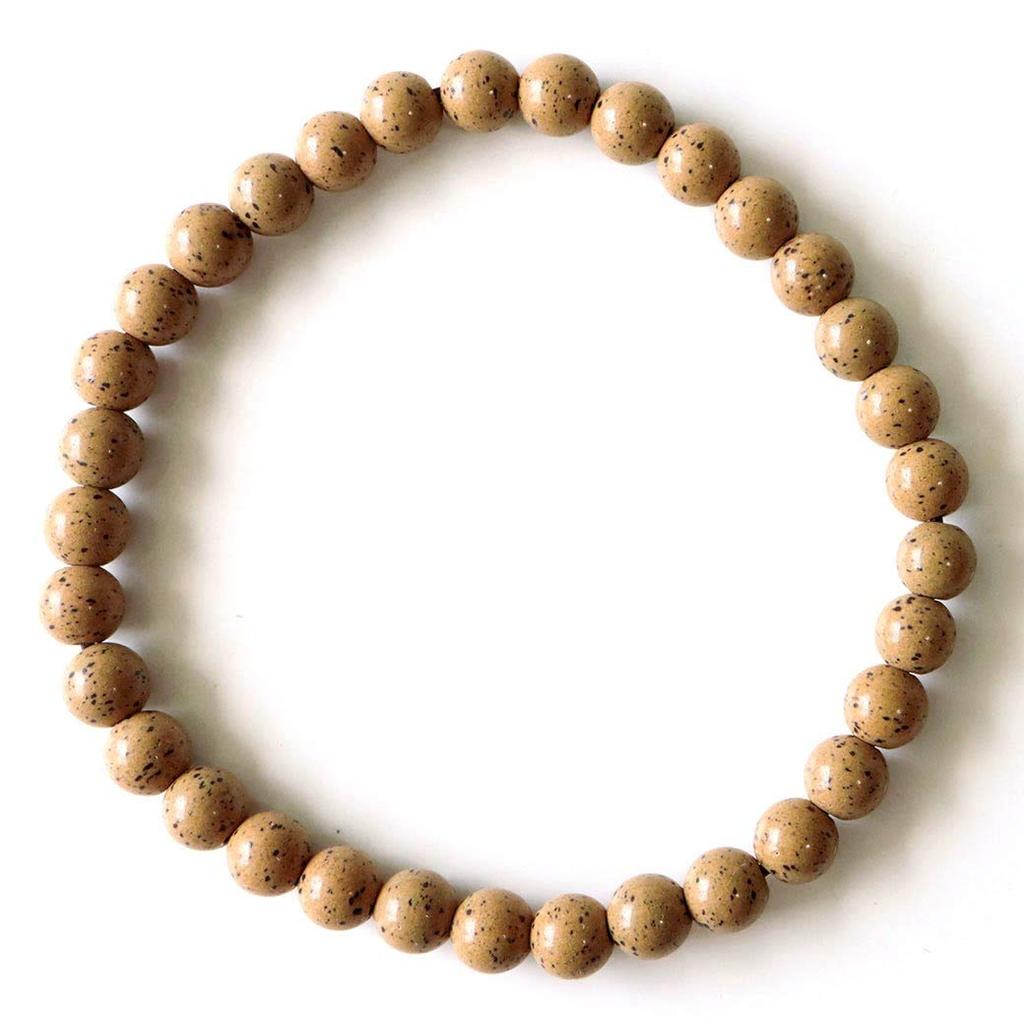 Beitou-stein fra Negative Ion Inner [GULLSTEIN] Armbånd, 6mm, Oransje, Taiwan, Målt, Radium, Hokutolitt, Diameter ca. 16,5 cm