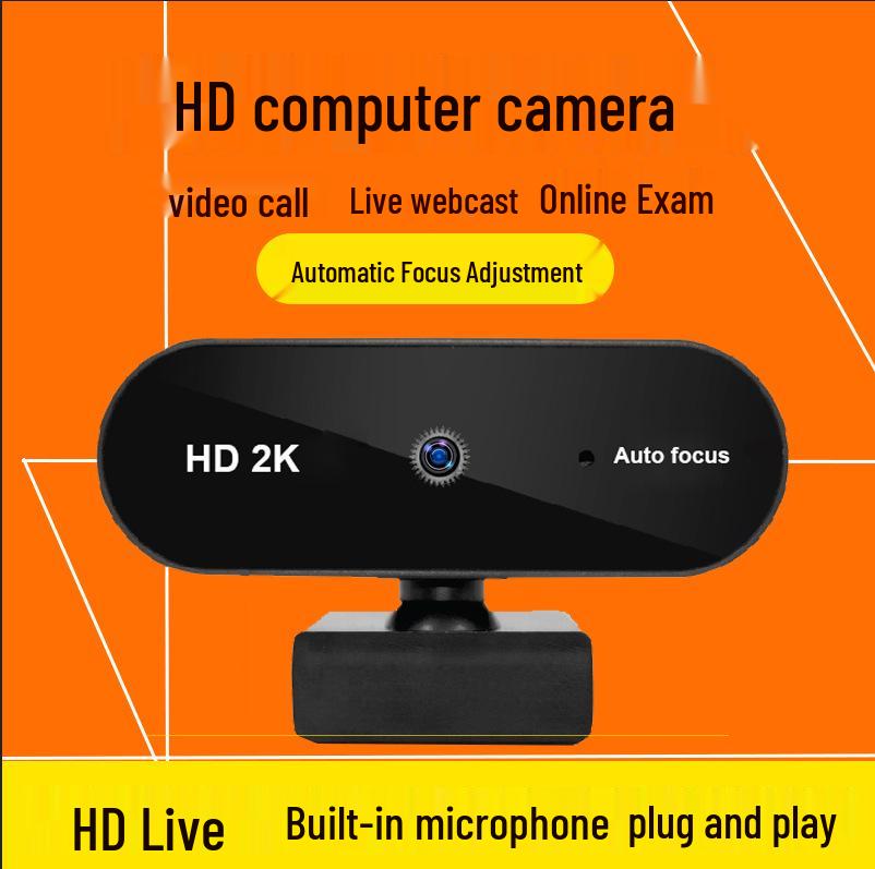 HD2K 4K High Definition Computer Camera with Microphone for Online Classes