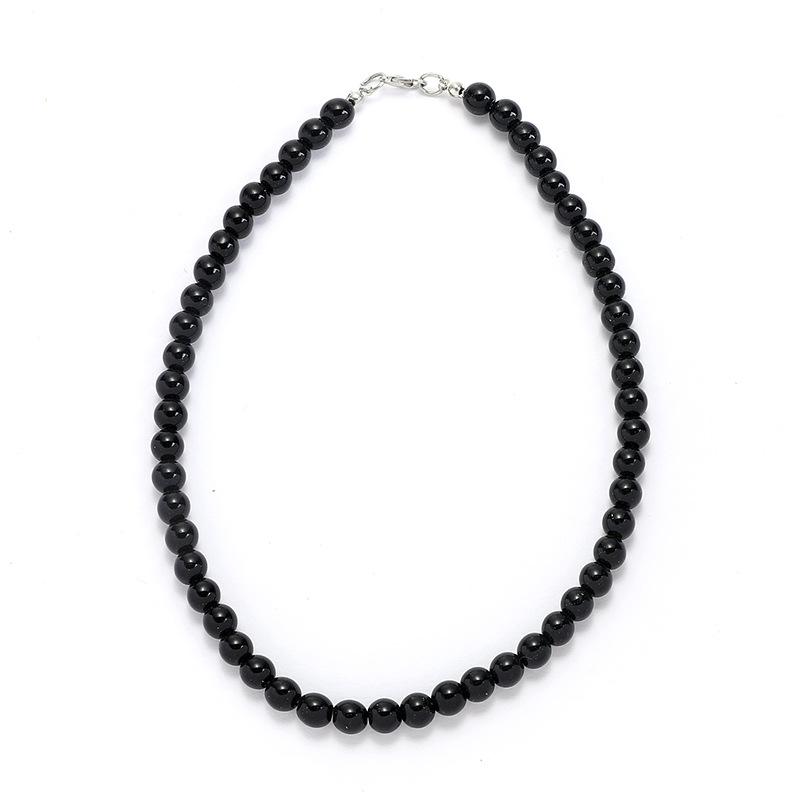 8Mm multi-color glass imitation pearl necklace jewelry women's collarbone chain simple short pearl necklace