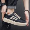 Spring Men's Sneakers, Fashionable Casual Shoes, Low-top Breathable Sports Shoes, Thick-soled Height-increasing Shoes