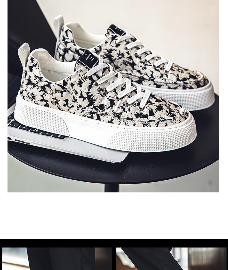 Men's Summer Canvas Sneakers: Breathable, Stylish, Thick-Soled Casual Sports Shoes