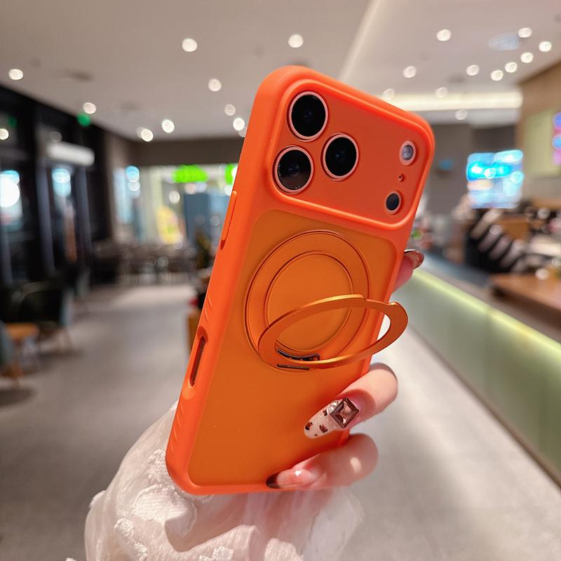 360° Rotatable Ring Bracket Stand Case For iPhone 17 Pro Max 17 Air 17Pro For Magsafe Wireless Charger Shockproof Matte Cover