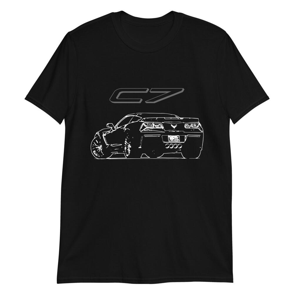 Corvette C7 Car Outline T-shirt
