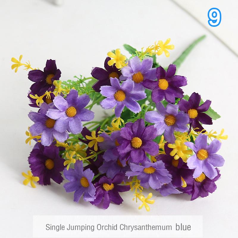 1 kytice 28 hlav umělých květin falešné hedvábné orchideje chryzantémy svatební kytice domácí zahradní párty dekorace