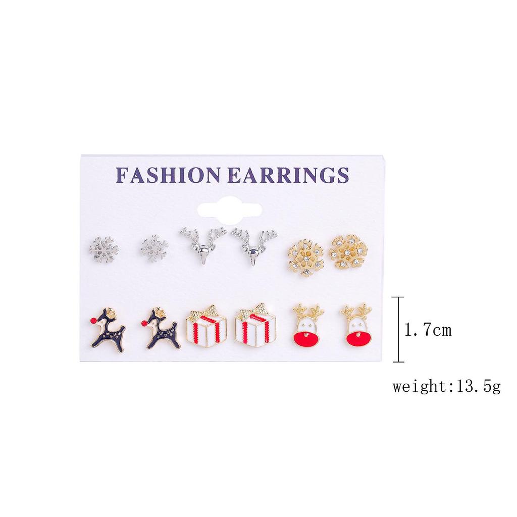 Bestseller Christmas Jewelry: Snowflake, Bell & Tree Stud Earrings Set