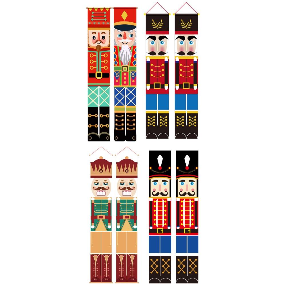 Oxford couplets, nutcracker door ornaments, Christmas decorations, home decor props