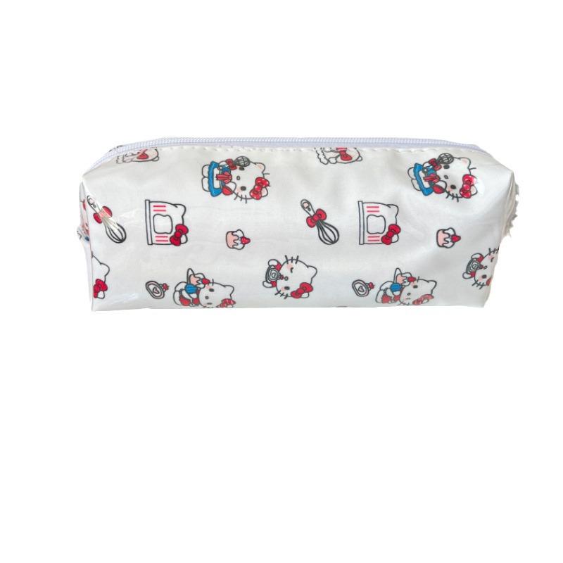 

New Cute KT Cat Transparent Square Pencil Case - Stylish & Spacious Student Stationery Organizer