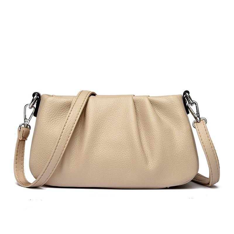Folded cloud bag, new women's bag, popular small square bag, messenger bag, shoulder underarm bag.