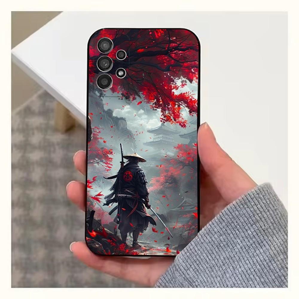 Samurai Art Bushido Phone Case For Samsung S25,S24,S23,S22,S20,S21,S10,Ultra,Plus,Lite,FE,Soft Silicone Black Cover