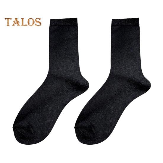 

Женские прозрачные блестящие носки с металлическим блеском, блестящие дышащие тонкие носки до щиколотки для женщин и девочек чёрный