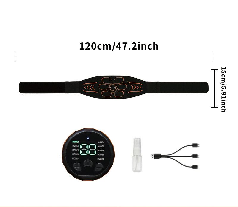 Fitness Training Belt EMS Massage Belt Slimming Waist Trainer - Silicone Support Multifunctional for Gym and Outdoor Sports