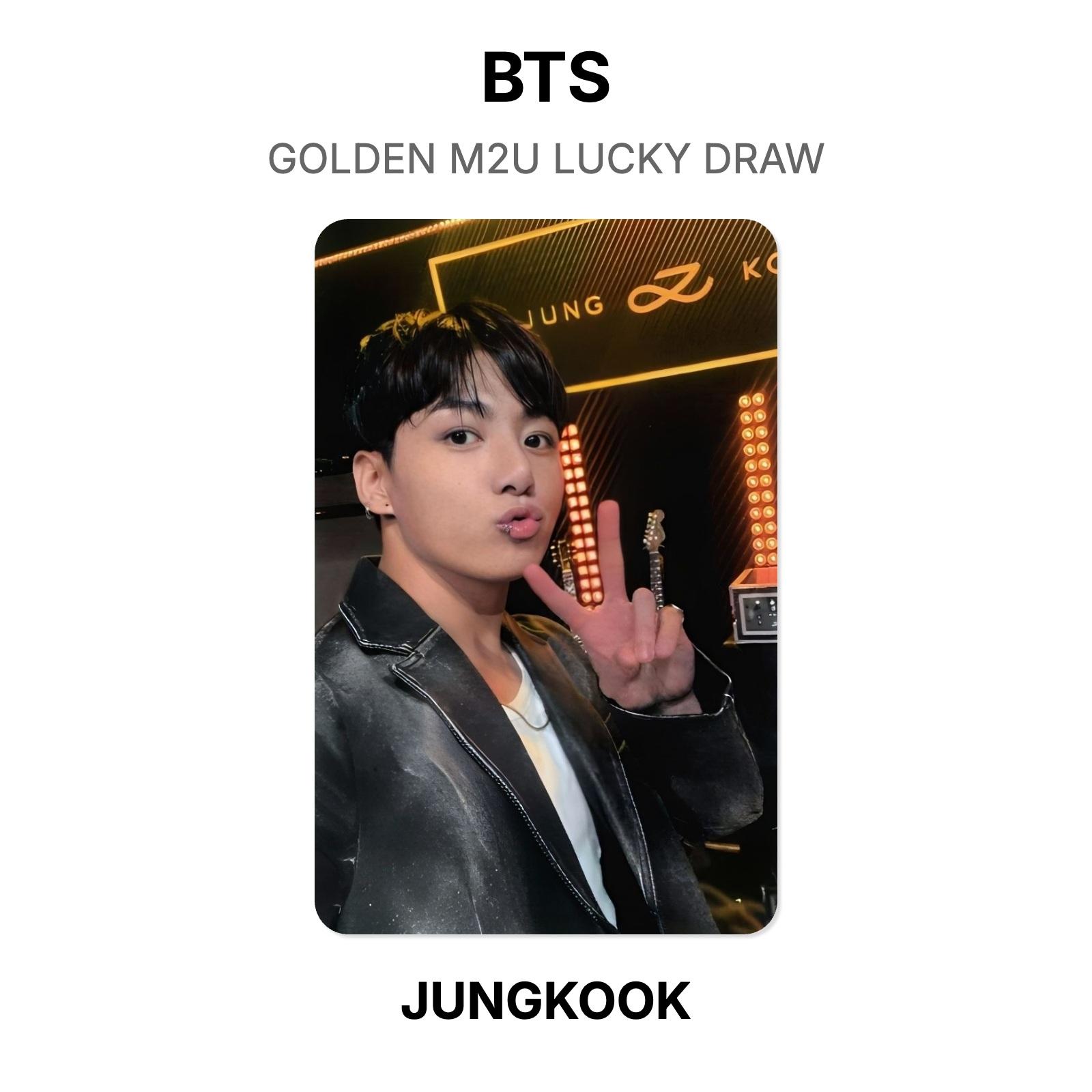 BTS GOLDEN M2U Розыгрыш Счастливого Билета Официальная Фотокарточка JUNGKOOK 04