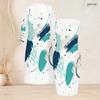 Women Plus Size Abstract Leaf Printed Long Sleeve Open Front Cardigan Sleeveless Bodycon Dress Two Piece Set