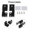 1 Pair Zinc Alloy Self-closing Glass Door Hinge No Drilling Frameless Clamp Side Mounted Hardware Furniture Accessories