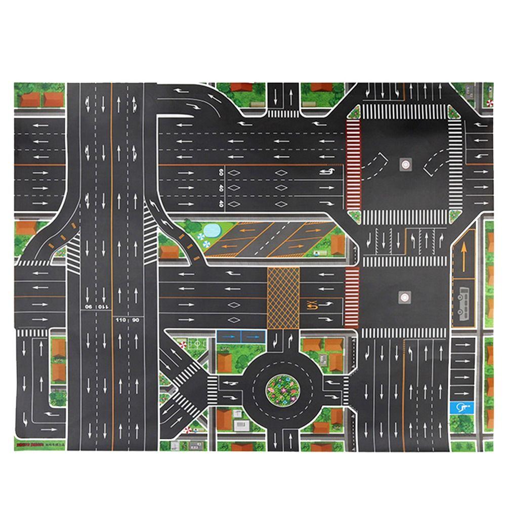 Mats Road Carpet Playmat City Parking Lot Roadmap Climbing Mats Toys DIY Traffic Road Signs