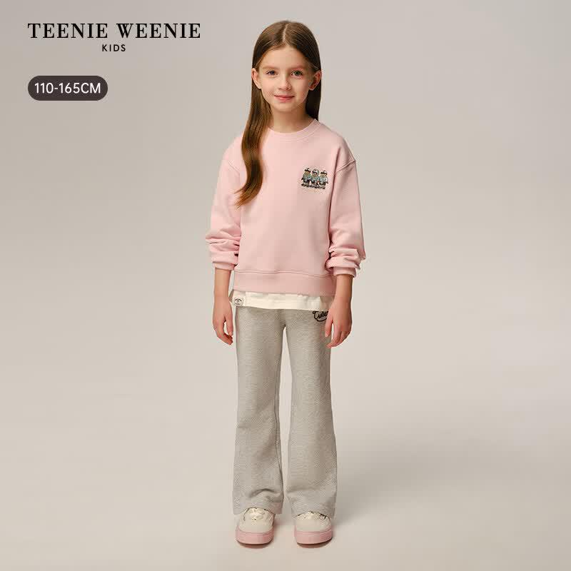 Teenie Weenie Kids' Girls' Loose Straight Cotton Sweatpants