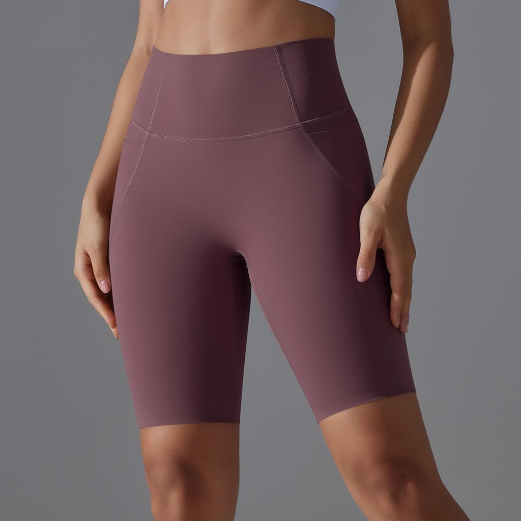 High Waist Yoga Shorts With Porkets Women Summer Elastic Sports Fitness Shorts Workout Short Leggings